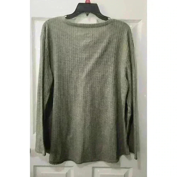 Women's Chaser Green Waffle Knit Thermal Long Sleeve Tunic. Size XXL - Picture 4 of 6